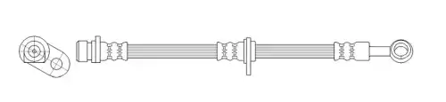 шланг тормозной передний правый! L=455 Honda Accord VIII 2.0/2.4 03> FT0493 K&K