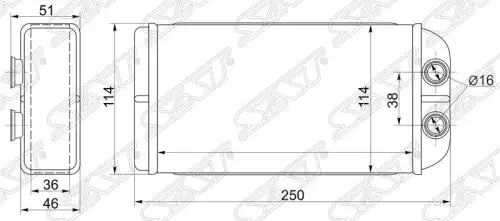 Радиатор отопителя SAT ST-HD07-395-0