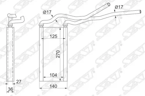 Радиатор отопителя SAT ST-TY15-395-0