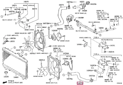 патрубок системы охлаждения! Toyota Ipsum 1657174371 TOYOTA / LEXUS