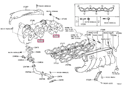 Прокладка коллектора TOYOTA / LEXUS 1717388410