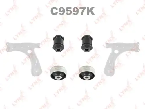 комплект сайлентблоков! рычага 2шт.+2шт. VW Passat 88> C9597K LYNXAUTO