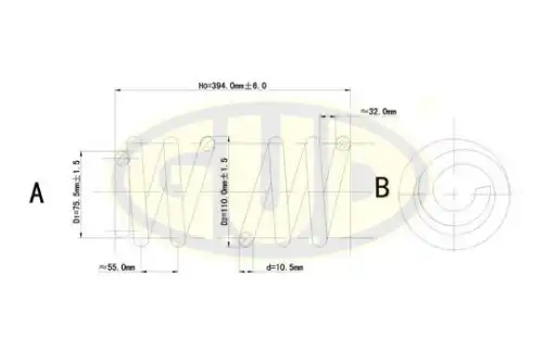 ПРУЖИНА ЗАДН AUDI A4 1.6-2.6/1.9TDI/2.5TDI EXCEPT 4WD 95> GCS204211 GUD