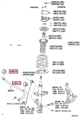 втулка стабилизатора переднего правая! Toyota Rav4 ACA30 2.0VVTi 05-09 4881542121 TOYOTA / LEXUS