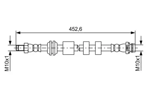 шланг тормозной передний прав./лев.! Volvo XC60 2.5-3.2 08> 1 987 481 741 BOSCH