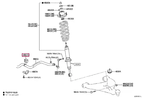 втулка стаб.переднего! Toyota Hi-Lux 48815-0K090 TOYOTA / LEXUS
