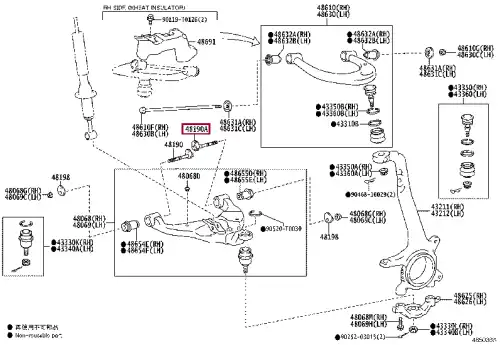 болт подвески! Toyota 48190-0K050 TOYOTA / LEXUS