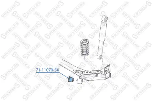 сайлентблок подрамника зад.! Audi A3, VW Golf 97> 71-11070-SX STELLOX