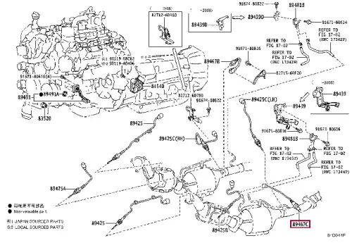 Датчик ABS TOYOTA / LEXUS 89467-60120