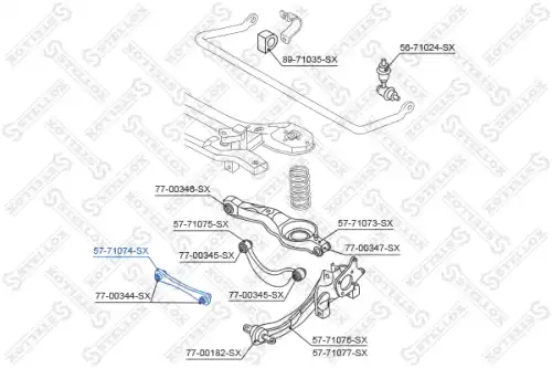 Рычаг подвески STELLOX 57-71074-SX задняя ось передний нижний Mazda 3 BK all 03>