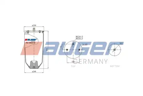 Пневмоподушка AUGER AU 346318
