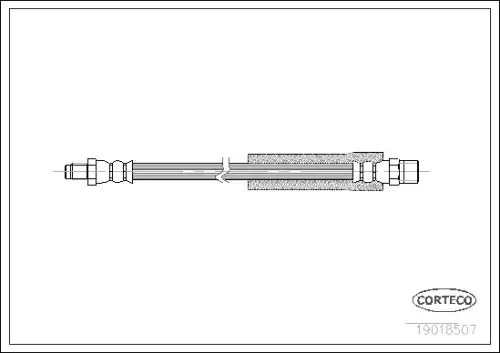 шланг тормозной задний! Volvo 740-960, BMW E30 1.6-3.0 M20/M40 81> 19018507 CORTECO
