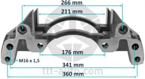 держатель скобы диск. тормоза! 6отв. 19.5' KnorrSB6, SN6, MB Atego 20223 TTT