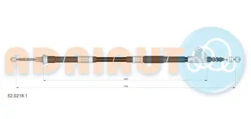 Трос ручного тормоза ADRIAUTO 52.0218.1