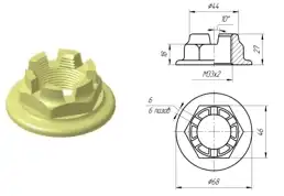 Гайка автомобильная БААЗ 4370-2402037