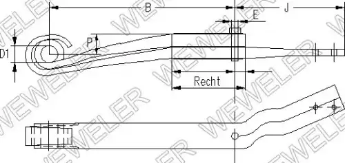 Рессора подвески WEWELER F010T244ZL75