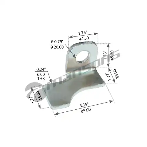 кронштейн полурессоры! (м) внутренний, под сайлентблок (уголок) FRL 360.009 MANSONS
