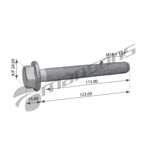 болт амортизатора! с буртиком M16x1.5x122 10.9  Sсhmitz 100.081 MANSONS