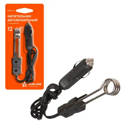 автокипятильник !от прикуривателя, 12В/120Вт, кабель 80см ABW-12-01 AIRLINE