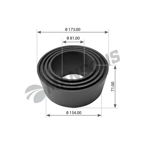 сайлентблок подвески !(мр) балансира D81xD173x71mm Volvo FM/FH12/16 900.337 MANSONS