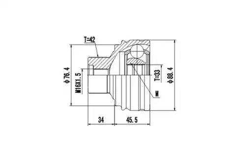 ШРУС наружный DYNAMAX DCV803086
