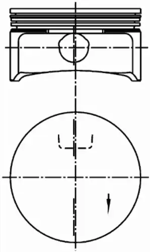 поршень! d80.5x1.2x1.2x2 +0.5 Opel Vectra/Astra 1.8 16V Z/X18XE 98> 99 741 610 KS