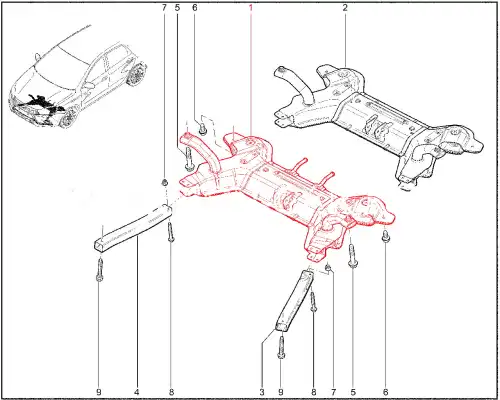 подрамник Lada (ВАЗ) Vesta 2015-2024 8450006637