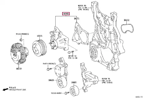 Насос системы охлаждения (помпа) TOYOTA / LEXUS 1610019365