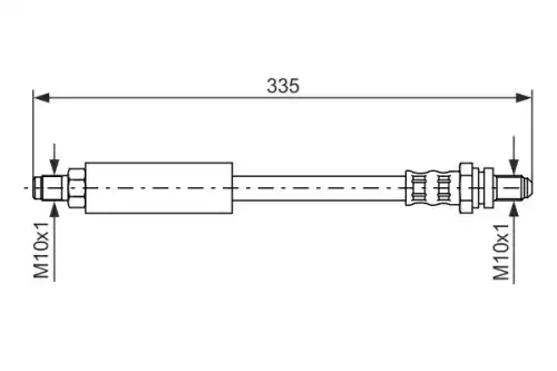 шланг тормозной! задний, L=335mm Ford Escort all 95-00 1 987 476 627 BOSCH