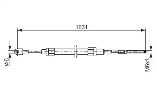 Трос ручного тормоза BOSCH 1 987 477 067