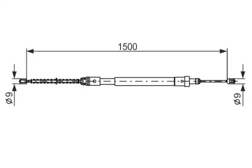 Трос ручного тормоза BOSCH 1 987 477 581