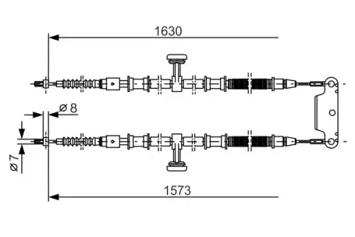 Трос ручного тормоза BOSCH 1 987 477 763