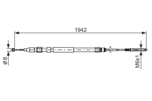 Трос ручного тормоза BOSCH 1 987 477 820