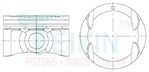 к-кт поршеней! STD Mazda 3 1.6 Z6 03-13 42211 STD TEIKIN