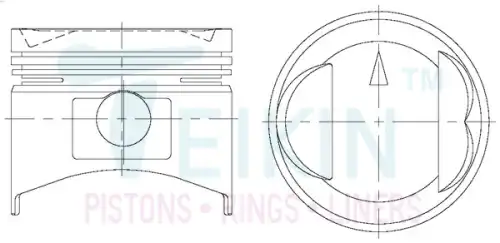 к-кт поршней! STD (4 шт.) Mitsubishi Galant 2.4 4G64 89> 43155 STD TEIKIN
