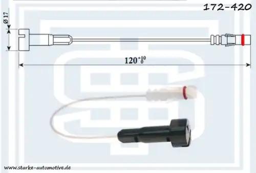 Датчик тормозных колодок STARKE 172-420