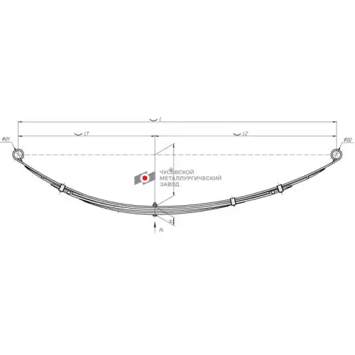 Рессора подвески ЧУСОВСКАЯ РЕССОРА 24-2912012-02