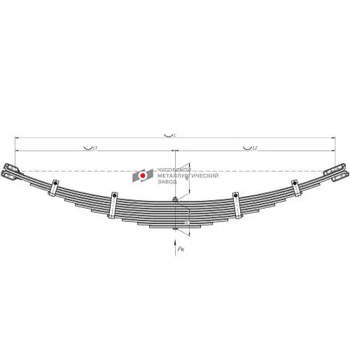 Рессора подвески ЧУСОВСКАЯ РЕССОРА 672-2912012