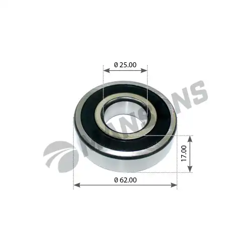 подшипник шариковый !маховика d25xd62x17mm RVI PREMIUM/KERAX 100.618 MANSONS