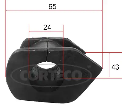 втулка стабилизатора переднего! d24 Toyota Yaris 05-11 49371779 CORTECO