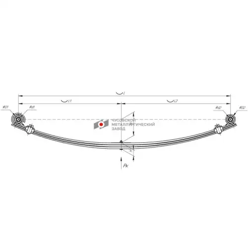 Рессора подвески ЧУСОВСКАЯ РЕССОРА 3163-2912010-02