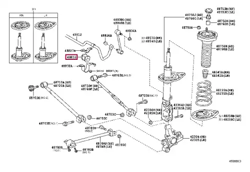 втулка стабилизатора! Lexus ES200/ES250 12> 4881833121 TOYOTA / LEXUS