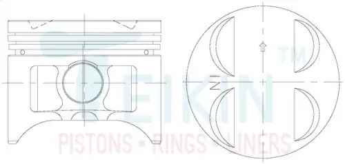 к-кт поршеней! 0.50 Fiat Siena 1.6 E.torQ 11> 38145 050 TEIKIN