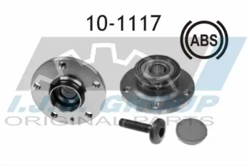 к-кт подшипника ступицы! зад.+ ступица Audi A3, VW Golf 1.4i-2.0TDi 03> 10-1117 IJS