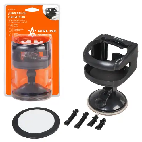 держатель напитков на приборную панель/окно/дефлектор, черный ! ACH-D-002 AIRLINE