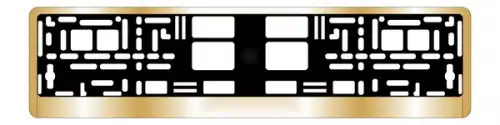 рамка под номерной знак! хром золото A78488S AVS