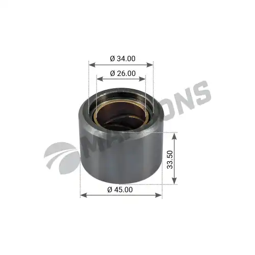 ролик колодки тормозной !d26xd45xd34x33,5mm)BPW MBP3040 MANSONS