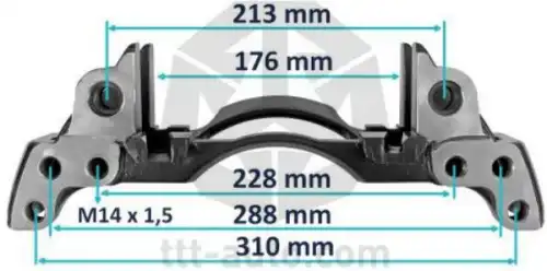 держатель скобы диск. тормоза! 6отв.лев. 17.5' Wabco PAN 17, MAN 20251 TTT