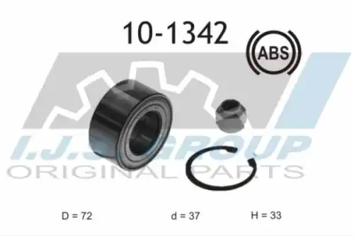 к-кт подшипника ступ. пер! Citroen C2/C3 all 02-05 ABS 101342 IJS