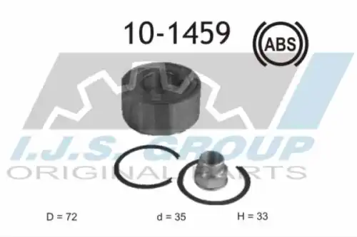 к-кт подшипника ступицы! передней Opel Corsa D 06> 101459 IJS